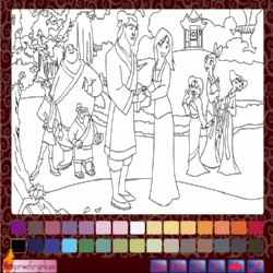 Coloring Mulan Game