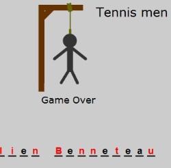 Tennis Hangman Game