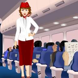 French Stewardess Dress Up Game