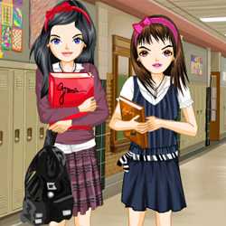 Best Friends In High School Dress Up Game