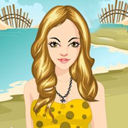 Beach Girl Dress Up Game