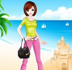 Fashionable Girl On The Beach Game