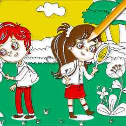 Kids Fun Time Coloring Game