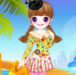 Floral Prints Dress Up Game