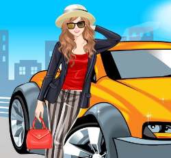 Casual Driver Girl Dress Up Game