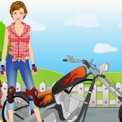 Biker Girl Dress Up Game