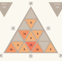 Triangular 2048 Game